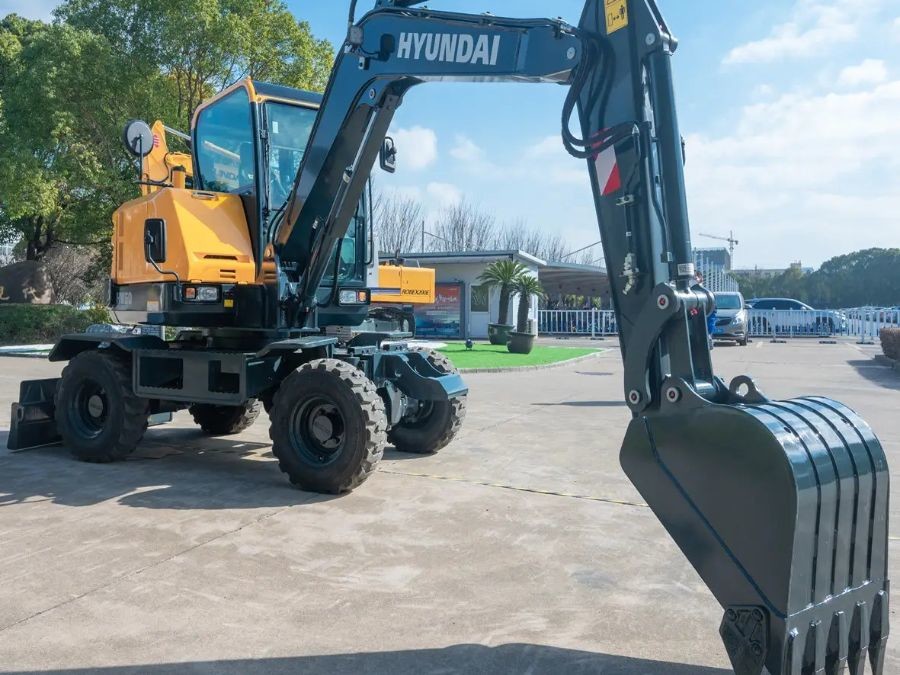 Brandneue Korea Hyundai Bagger HW60 6 Tonnen Rad Jindongyu Maschinen